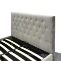 Modern Style Strong Quality Villa Furniture Velvet Storage Bed for Double Queen King Size